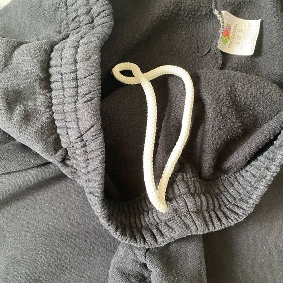 Fruit of the Loom men XL cotton blend pull on sweatpants black - Picture 6 of 9